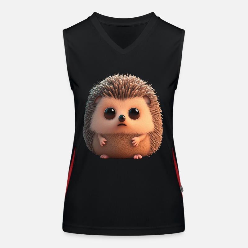 Niedlicher kleiner Chibi Igel Funktionelles Kontrast-Tank Top für Frauen