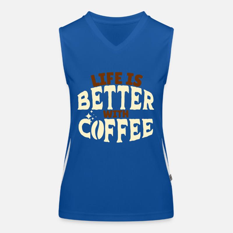 Torréfaction de grains de café Débardeur respirant contrasté Femme