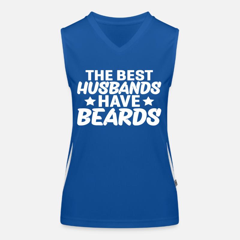 The Best Husbands have Beards Women's Functional Contrast Tank Top