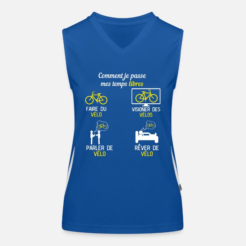 temp libre vélo cadeau vélo Débardeur respirant contrasté Femme