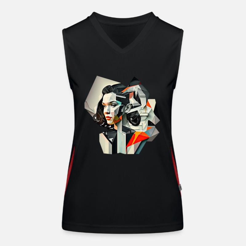 Retro Flash No33 Funktionelles Kontrast-Tank Top für Frauen