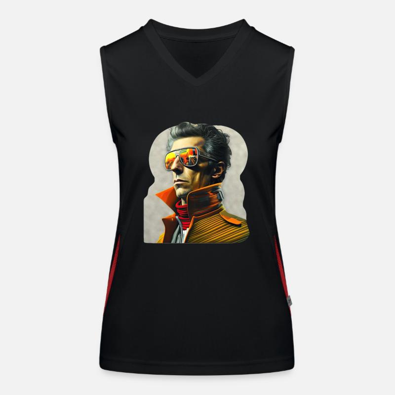 Retro Flash No39 Funktionelles Kontrast-Tank Top für Frauen