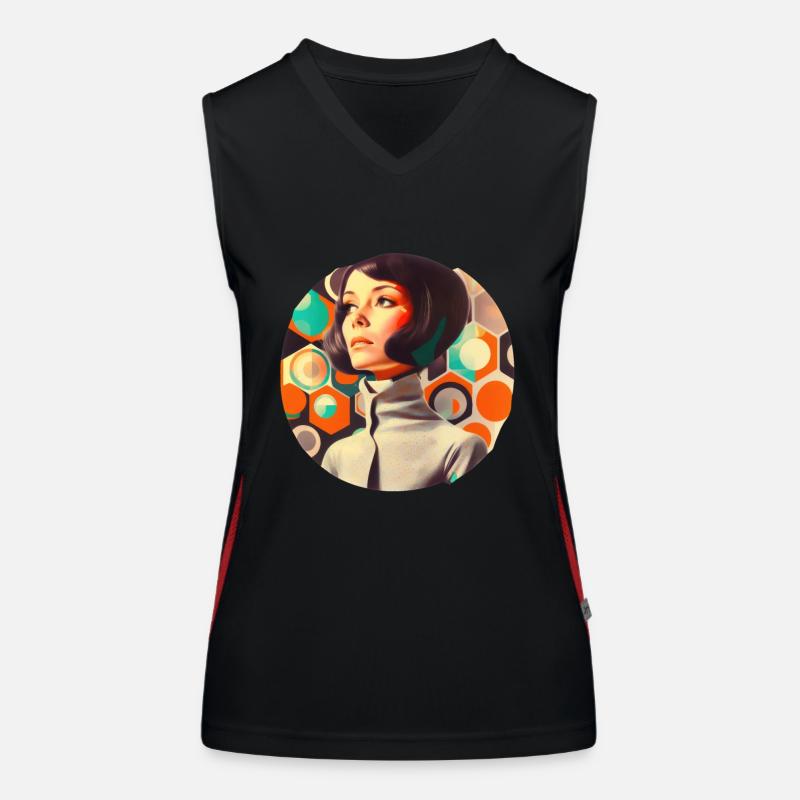 Retro Flash No29 Funktionelles Kontrast-Tank Top für Frauen