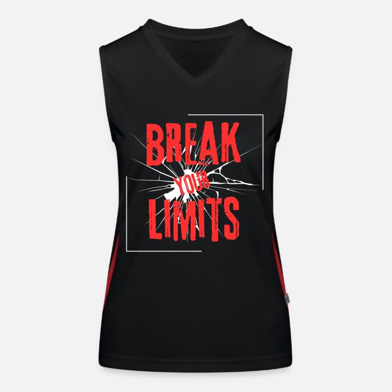 break your limits Funktionelles Kontrast-Tank Top für Frauen