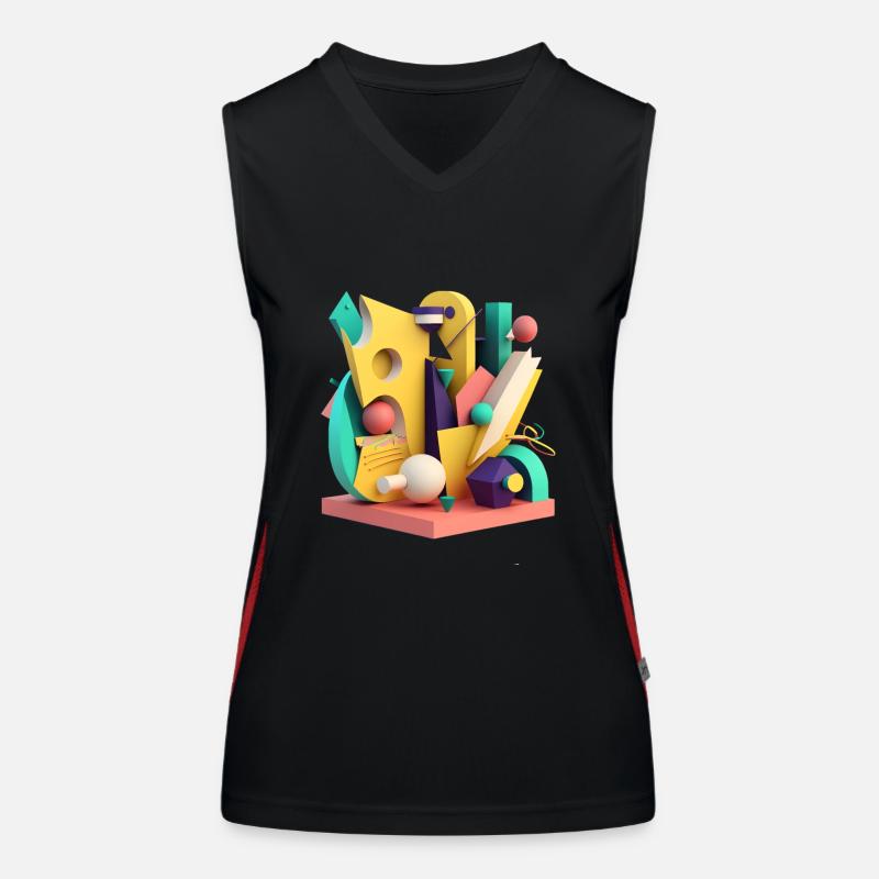 3D Funktionelles Kontrast-Tank Top für Frauen
