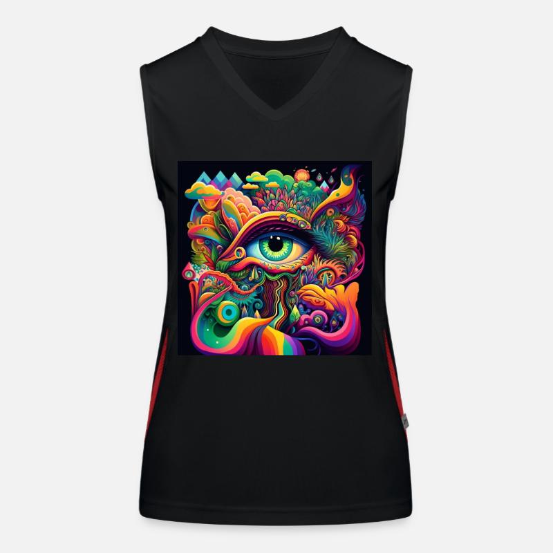 ŒIL TRIPPY Débardeur respirant contrasté Femme
