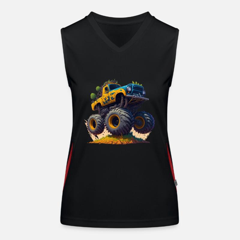 Monstertruck Funktionelles Kontrast-Tank Top für Frauen
