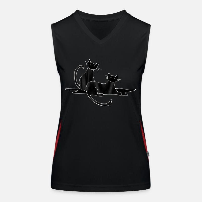 Katzen Funktionelles Kontrast-Tank Top für Frauen