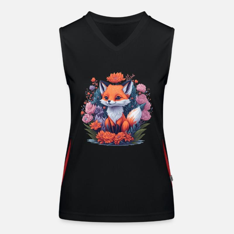 Fuchs Funktionelles Kontrast-Tank Top für Frauen