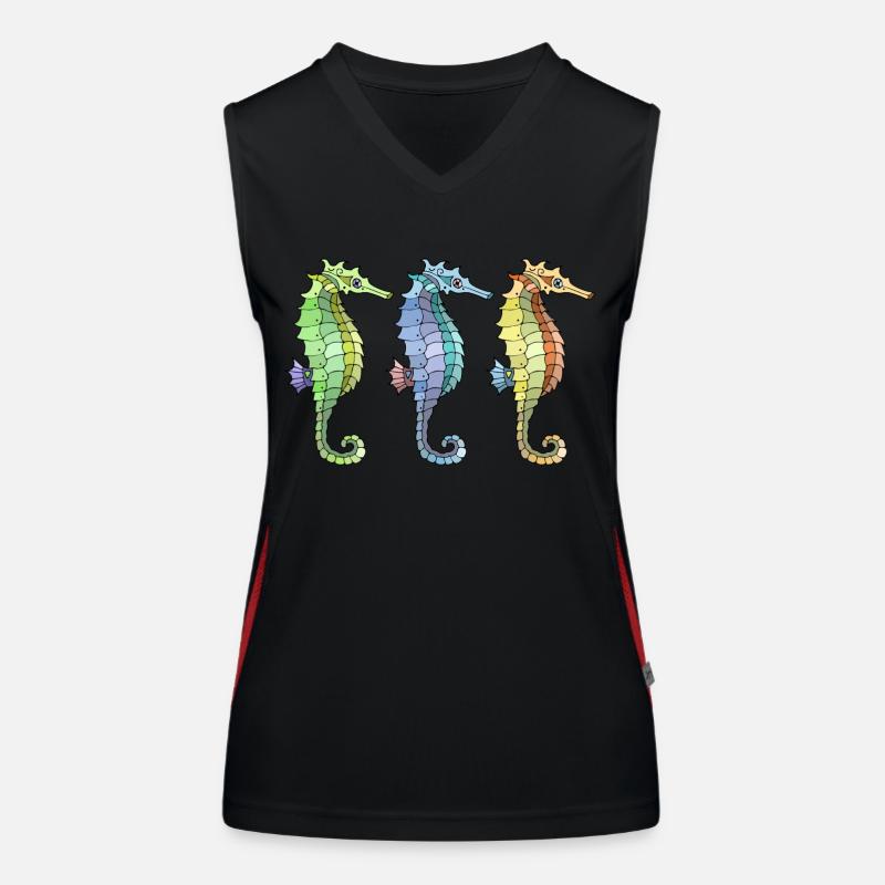 Seepferdchen Funktionelles Kontrast-Tank Top für Frauen