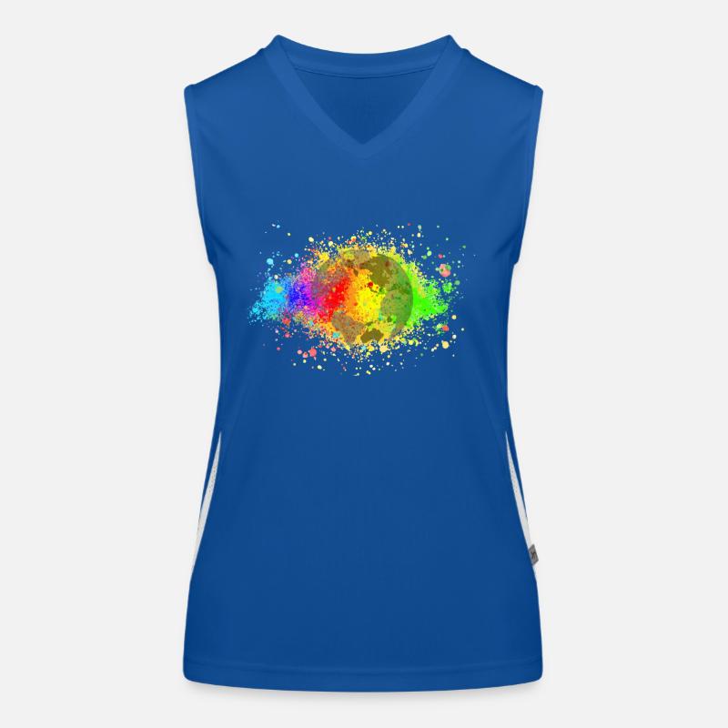 Le monde de Rainbow Speckle Débardeur respirant contrasté Femme