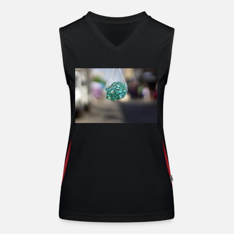 Der Sack mit Murmeln Funktionelles Kontrast-Tank Top für Frauen