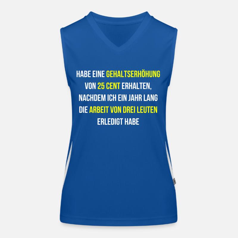 Gehaltserhöhung erhalten Arbeit Dankbarkeit Funktionelles Kontrast-Tank Top für Frauen