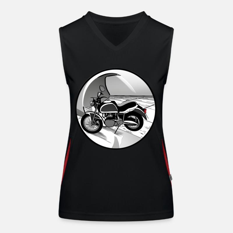 Motorrad Funktionelles Kontrast-Tank Top für Frauen