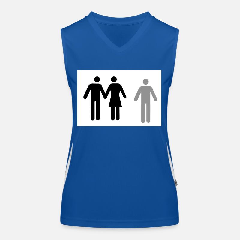 Couple and single icon flat Women's Functional Contrast Tank Top