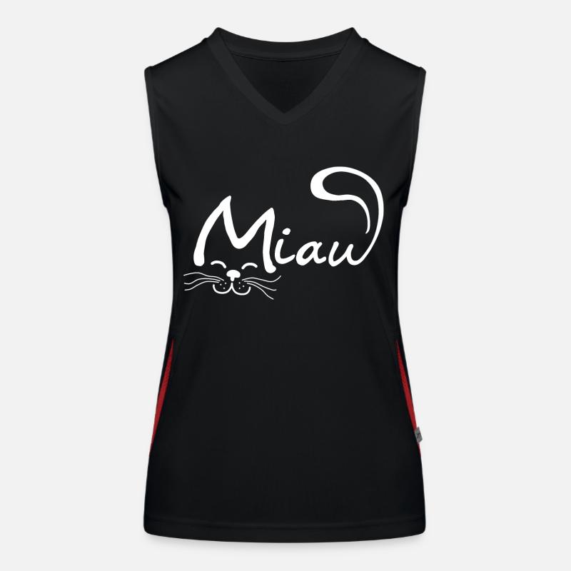 Miau Katze Funktionelles Kontrast-Tank Top für Frauen
