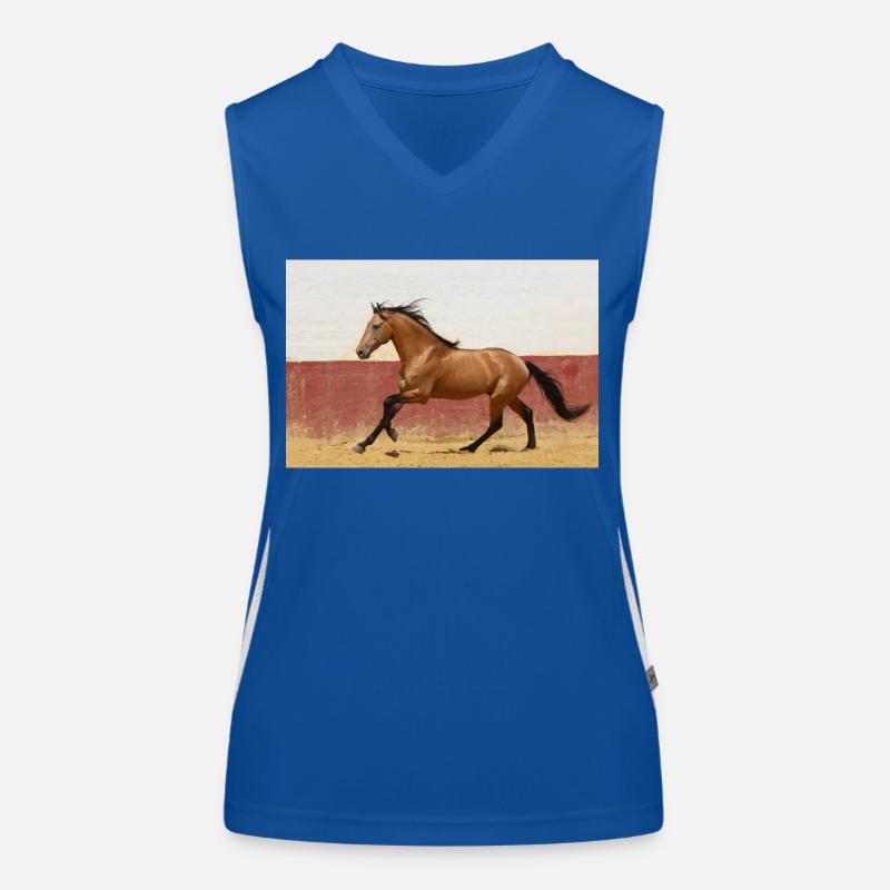 Pferd, Isibat Funktionelles Kontrast-Tank Top für Frauen
