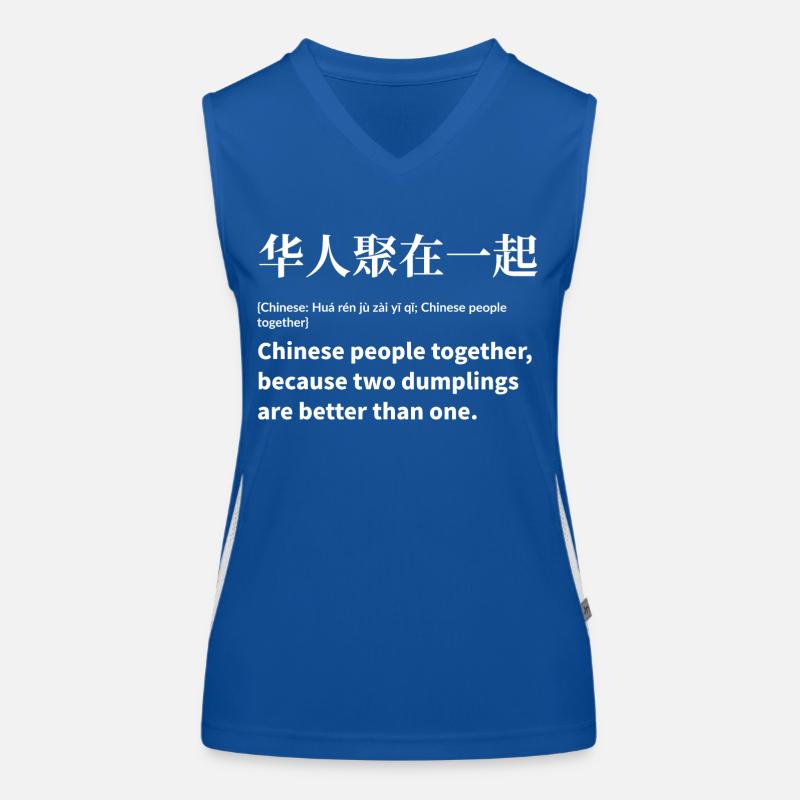 Nourriture Chinois Dicton Relation Débardeur respirant contrasté Femme