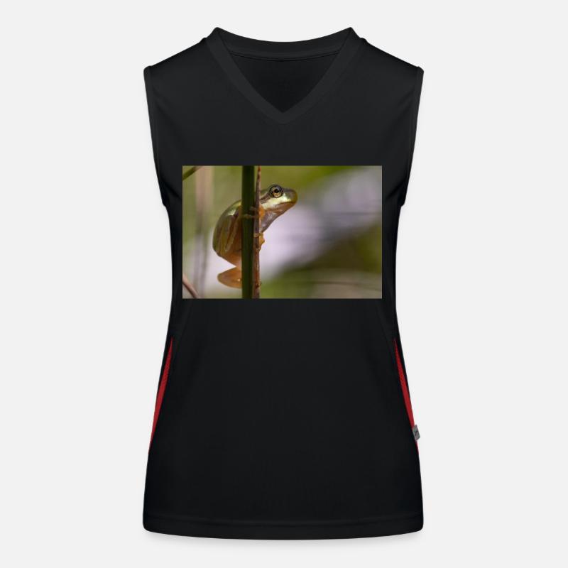 Laubfrosch Funktionelles Kontrast-Tank Top für Frauen
