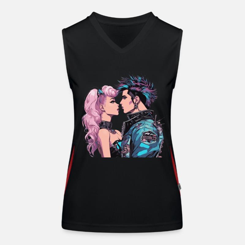 80s New Wave Women's Functional Contrast Tank Top