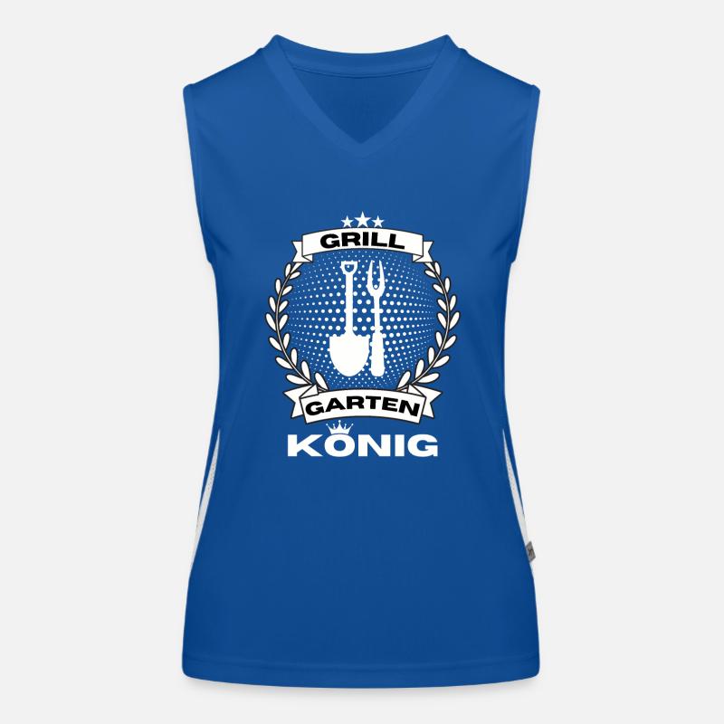 Grill Papa Garten Geschenk Grillen BBQ König Funktionelles Kontrast-Tank Top für Frauen