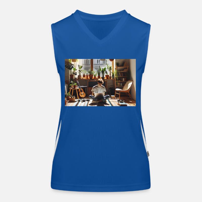 « de créativité » Débardeur respirant contrasté Femme