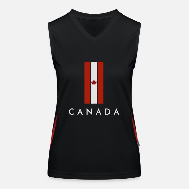 Drapeau du Canada, fierté canadienne Débardeur respirant contrasté Femme