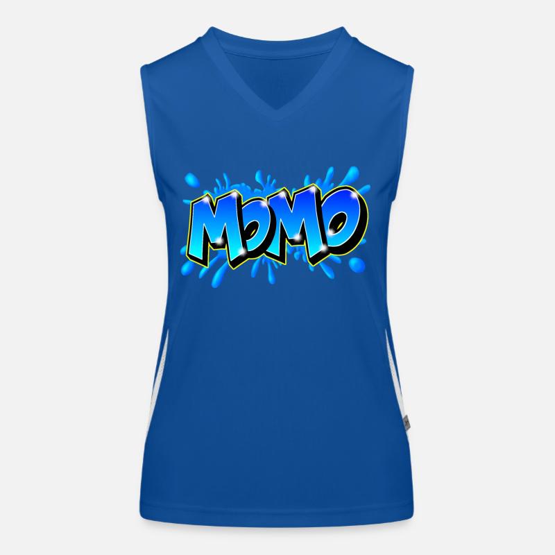 Graffiti Name MOMO printable on evrything Débardeur respirant contrasté Femme