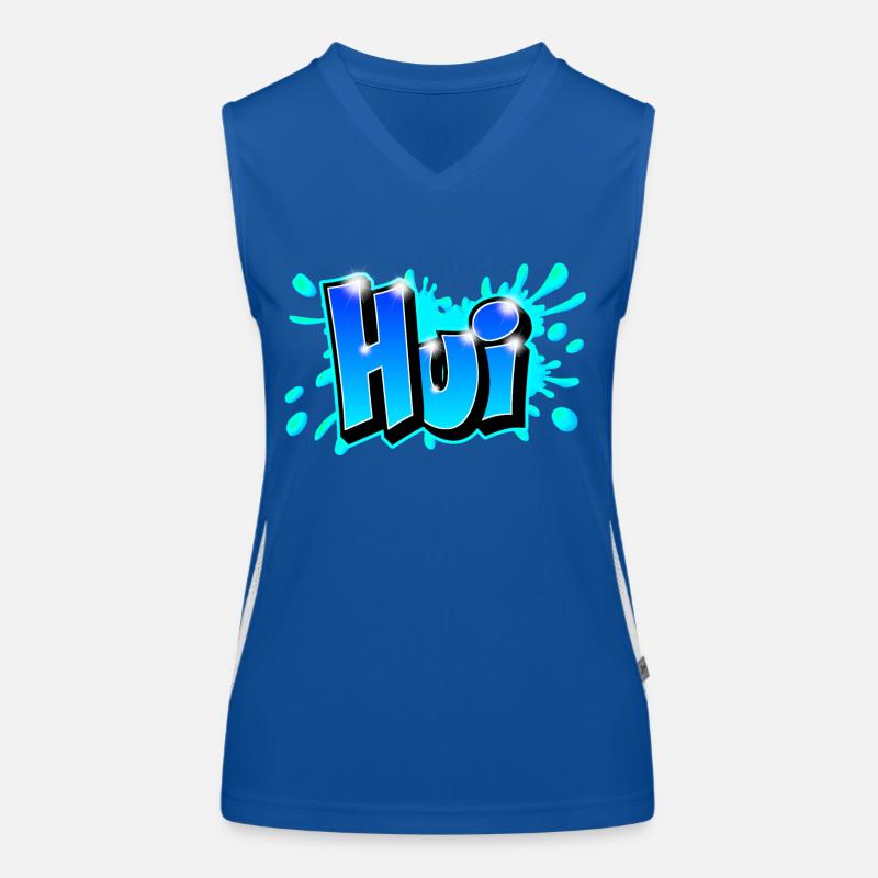 Graffiti "Hui" auf jedem Medium druckbar! Funktionelles Kontrast-Tank Top für Frauen