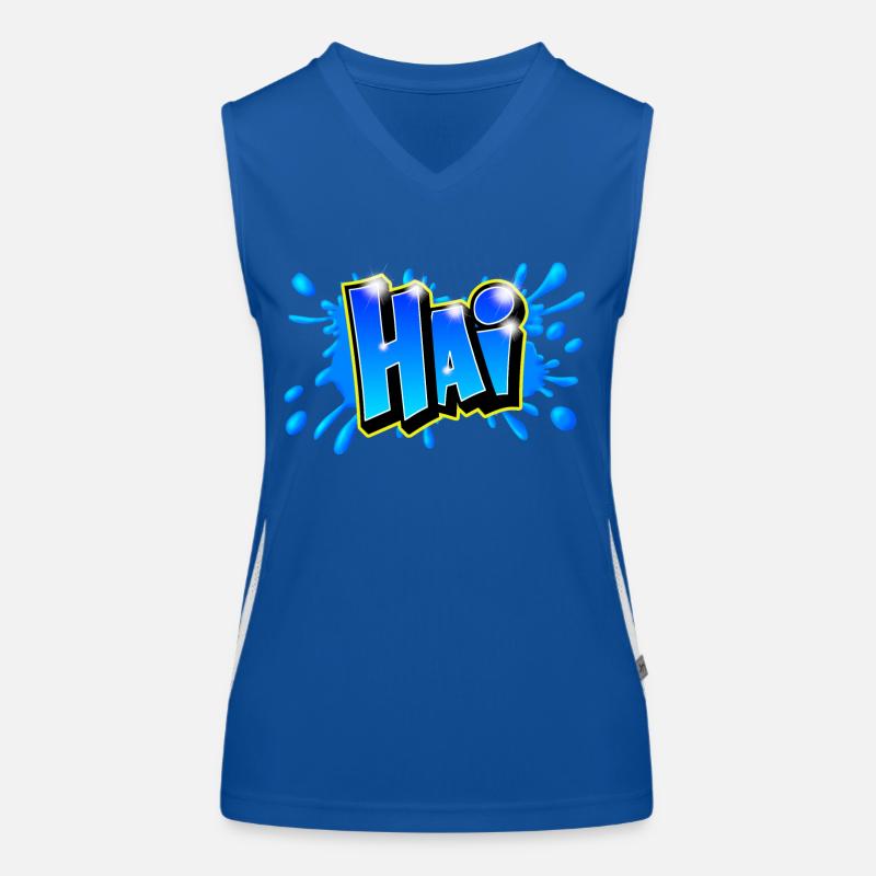 Graffiti name "HAI" Imprimable tout support ! Débardeur respirant contrasté Femme