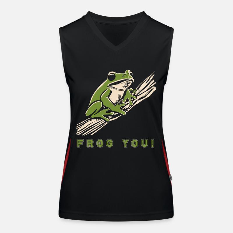 Baumfrosch 2024 1 Funktionelles Kontrast-Tank Top für Frauen
