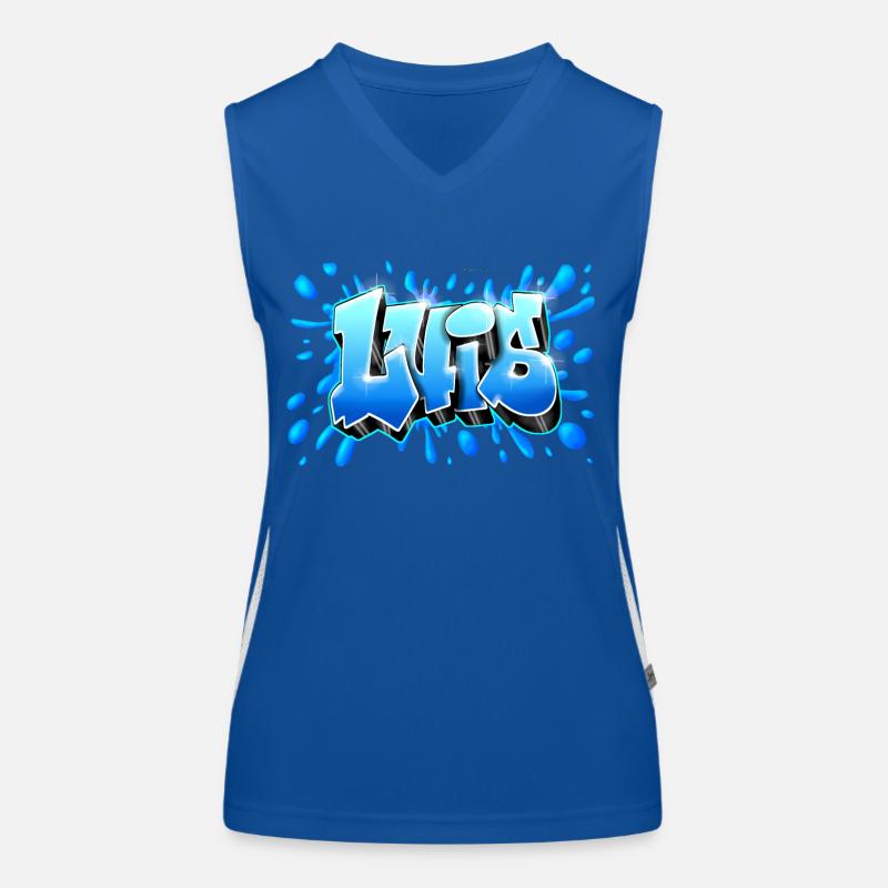 Luis Graffiti Name Splash auf alles druckbar Funktionelles Kontrast-Tank Top für Frauen