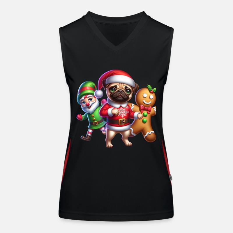 Noël Débardeur respirant contrasté Femme