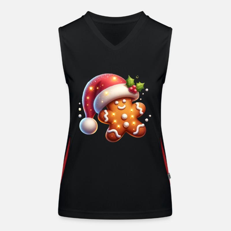 Lebkuchen Funktionelles Kontrast-Tank Top für Frauen