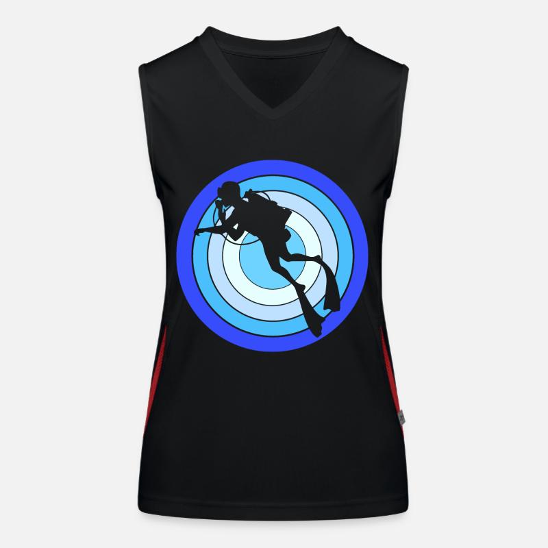 Tauchen Funktionelles Kontrast-Tank Top für Frauen