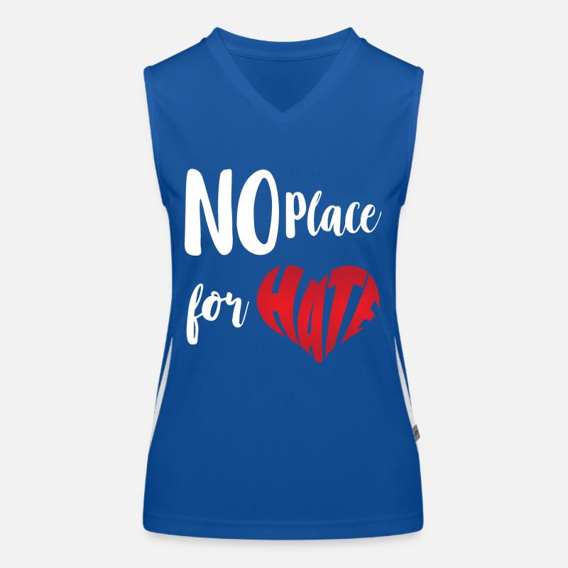 Pas de place pour la haine Stop Hate Anti Hate Débardeur respirant contrasté Femme