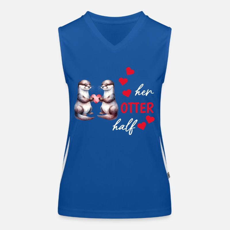 Loutre demi-amour cadeau Débardeur respirant contrasté Femme