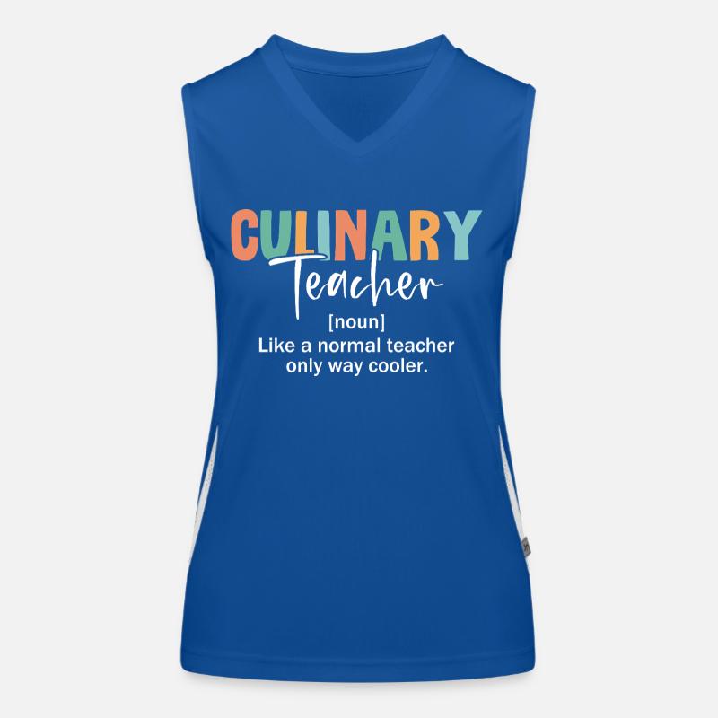 Cool Culinary Instructor Definition Women's Functional Contrast Tank Top