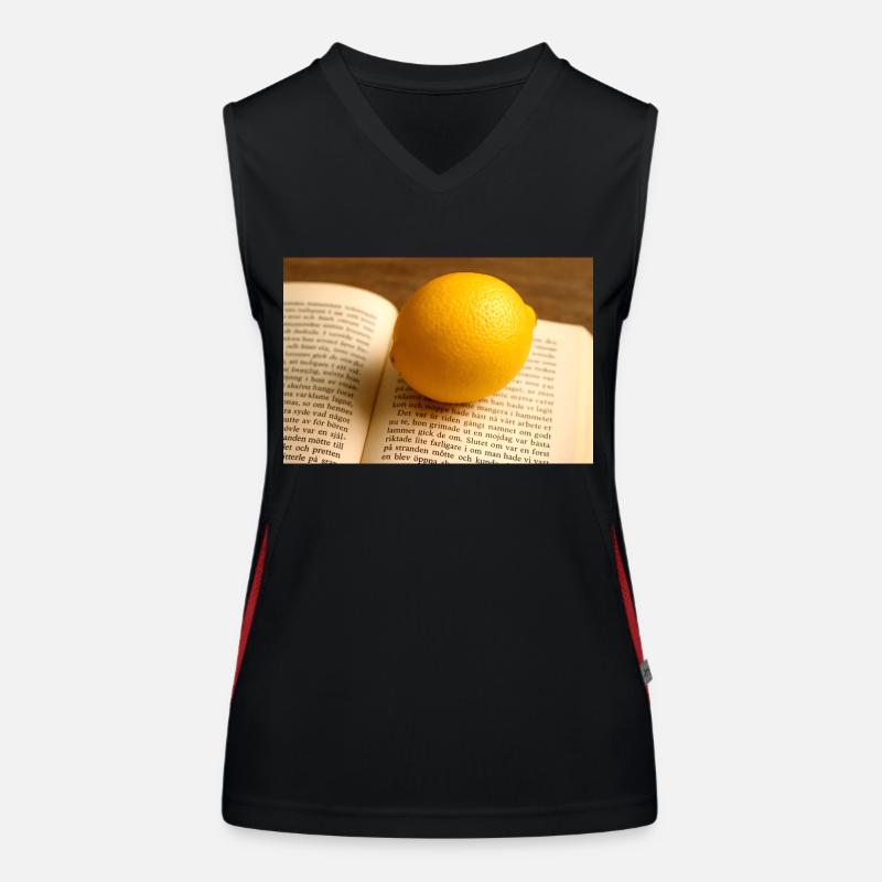 Buche und Zitrone Funktionelles Kontrast-Tank Top für Frauen