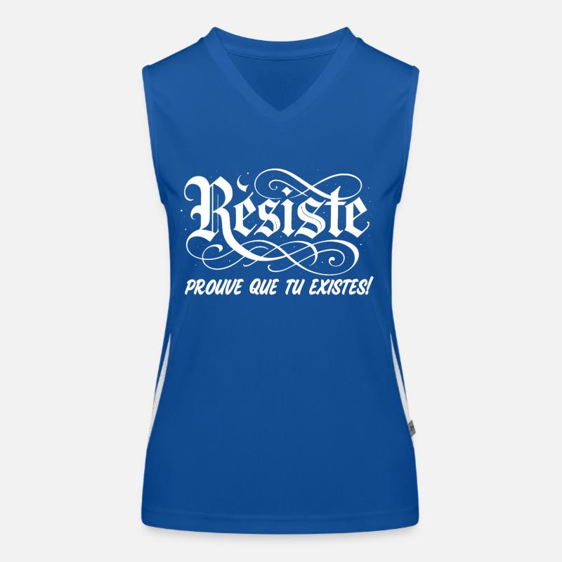 Résiste, prouve que tu existes! Débardeur respirant contrasté Femme