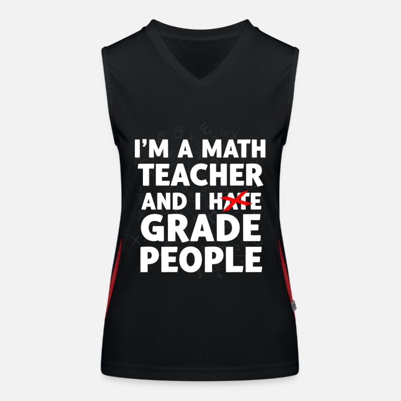 Math Teacher Gift Math Teacher Math Women's Functional Contrast Tank Top