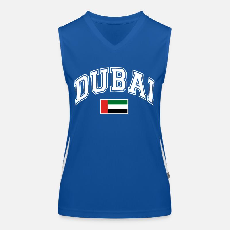 Drapeau de Dubaï Débardeur respirant contrasté Femme
