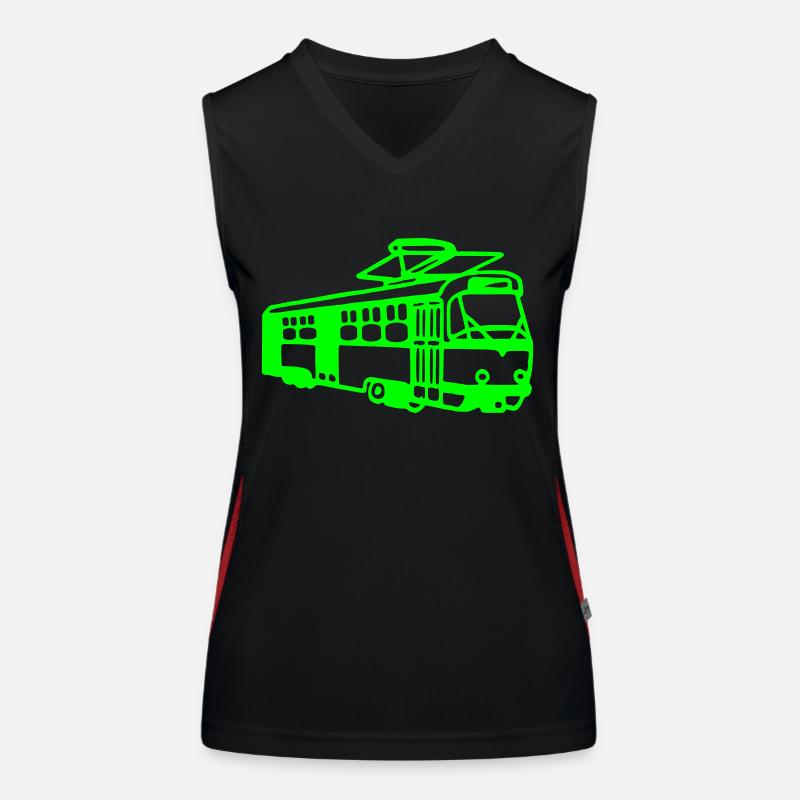 Bahn - Straßenbahn Funktionelles Kontrast-Tank Top für Frauen