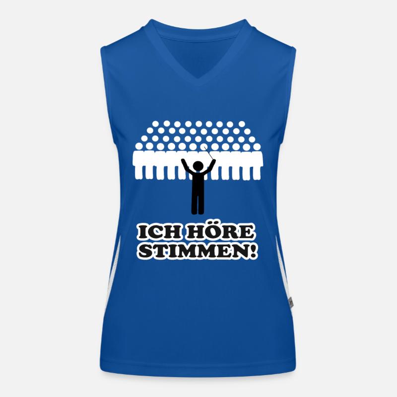 Ich höre Stimmen Dirigent Funktionelles Kontrast-Tank Top für Frauen