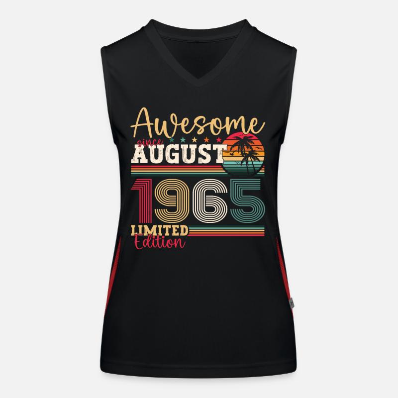 Awesome since August 1965 57. Geburtstag Geschenk Funktionelles Kontrast-Tank Top für Frauen