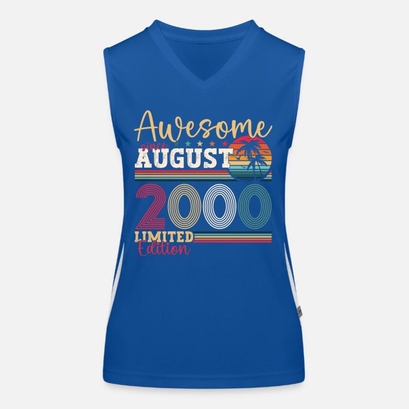 Awesome since August 2000 22. Geburtstag Geschenk Funktionelles Kontrast-Tank Top für Frauen