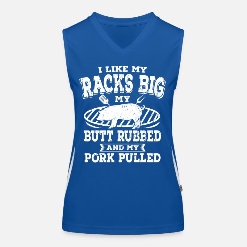My Butt Rubbed My Pork Pulled BBQ Grillen Grill Funktionelles Kontrast-Tank Top für Frauen