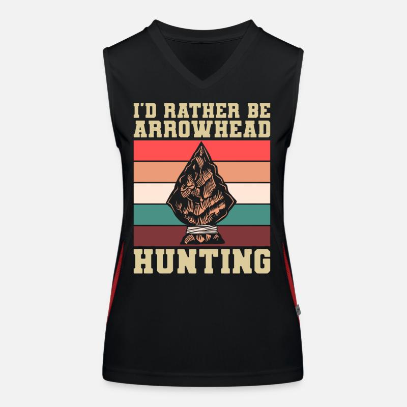 I'd rather be arrowhead hunting spear bow Women's Functional Contrast Tank Top