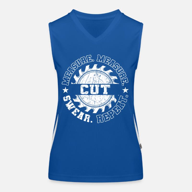 Holz Zimmermann Handwerker Heimwerker Schreiner Funktionelles Kontrast-Tank Top für Frauen