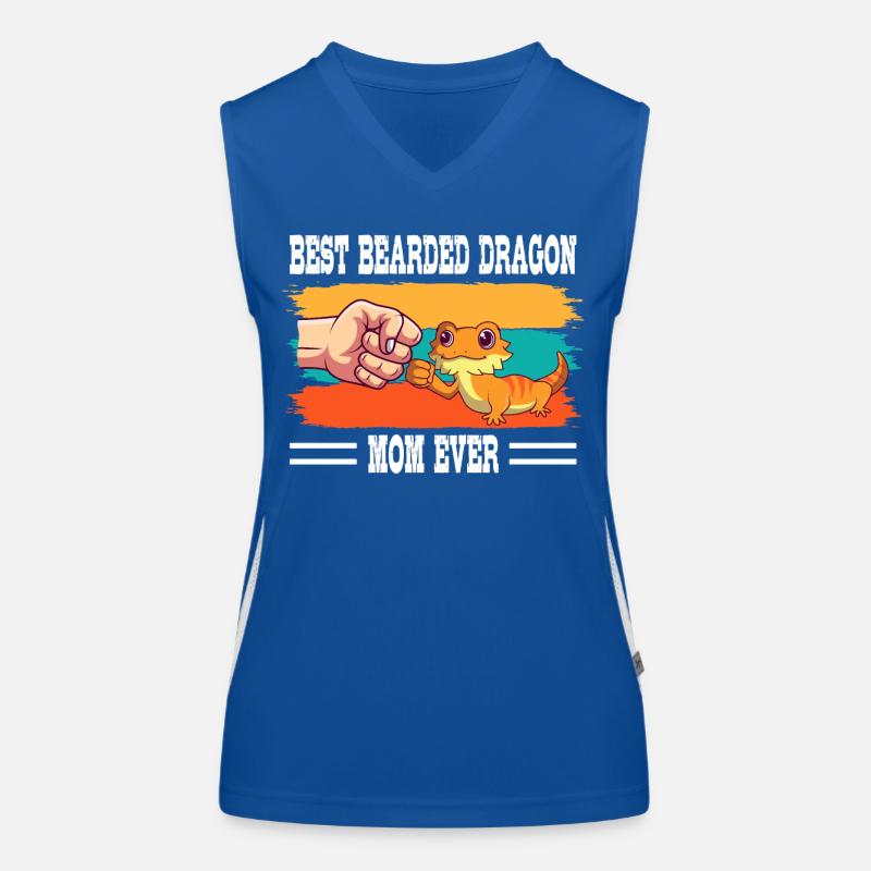 Best Bearded Dragon Mom Ever Eidechse Mama Mutter Funktionelles Kontrast-Tank Top für Frauen